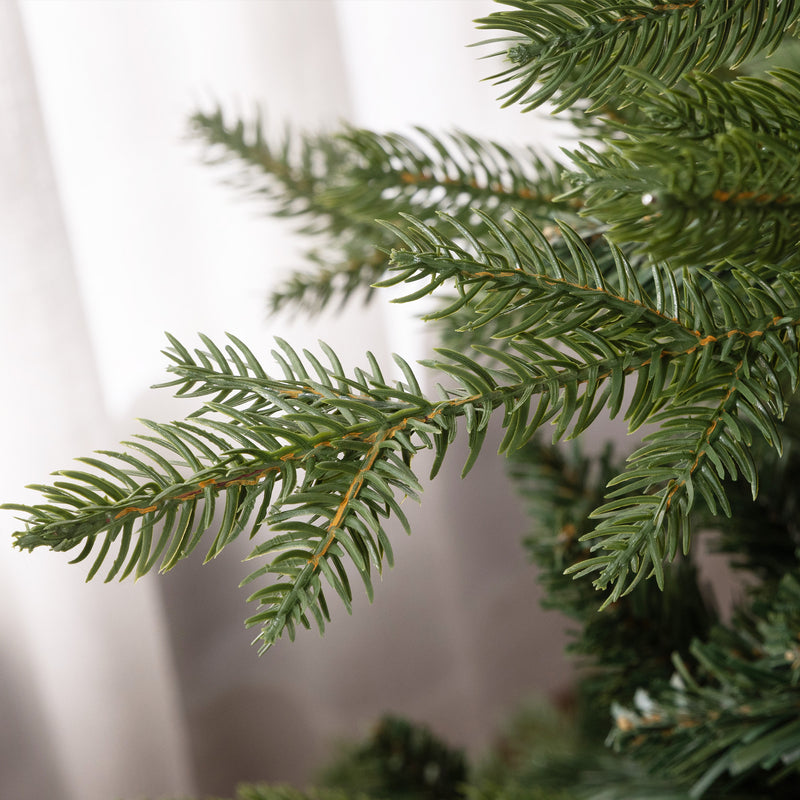 HOMCOM Artificial Christmas Tree with Metal Base, Hinged Branches