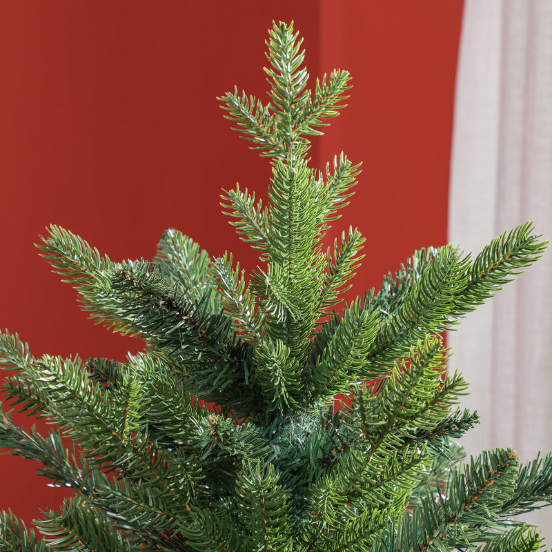 HOMCOM Artificial Christmas Tree with Metal Base, Hinged Branches