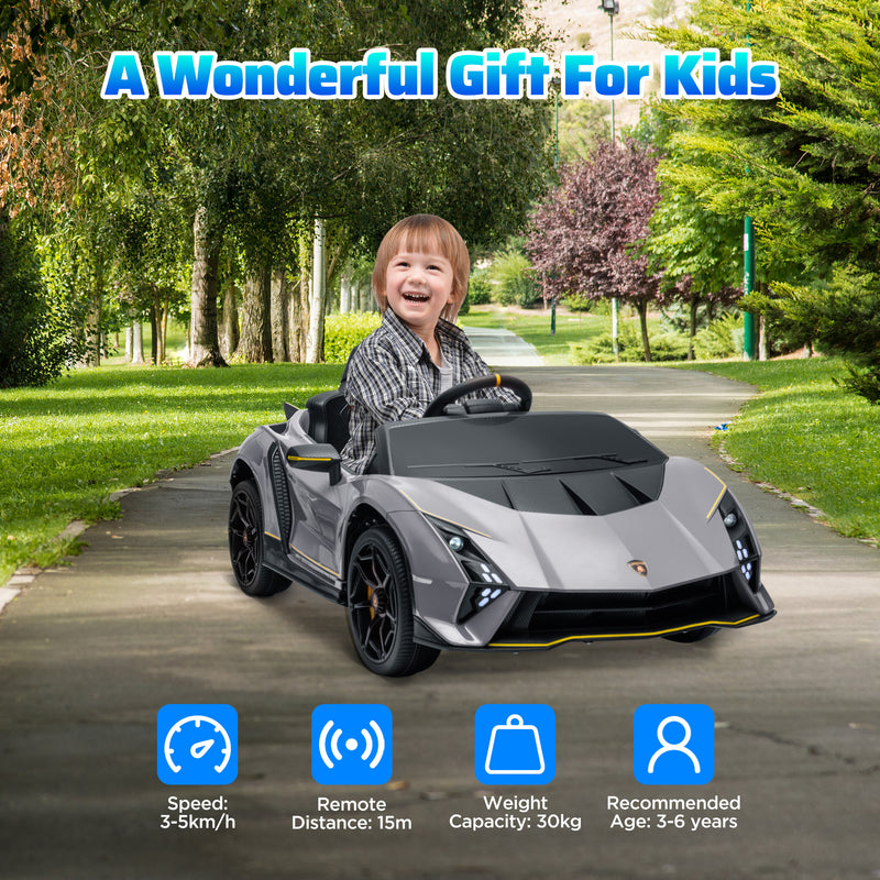 AIYAPLAY 12V Lamborghini Autentica Licensed Ride on Car