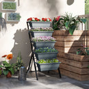 Outsunny 5-Tier Raised Garden Bed, Ladder Planter With 5 Removable Boxes