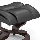 HOMCOM Massage Recliner Chair with Footstool and Adjustable Backrest