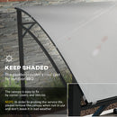 Outsunny 2.2 X 1.5 M BBQ Gazebo Tent Sun Shade With Canopy And 10 Hooks, Grey