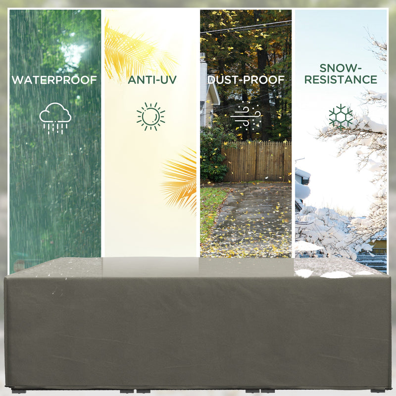 Outsunny Garden Furniture Cover Outdoor Waterproof Rattan Set Rain Protection