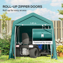 Outsunny Outdoor Garden Storage Shed Waterproof Bike Tent  W/ Zipper Doors