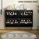 HOMCOM Slim Shoe Storage Cabinet With 4 Flip Drawers For Hallway