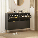 HOMCOM Slim Shoe Storage Cabinet With 4 Flip Drawers For Hallway