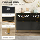 HOMCOM Slim Shoe Storage Cabinet With 4 Flip Drawers For Hallway