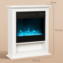HOMCOM 1800W White Electric Fire Reach up to 30ã?¡ Space