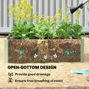 Outsunny Set Of 2 Raised Garden Bed Galvanised Planter Box, Light Green
