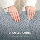 HOMCOM 138 cm Chenille Fabric Loveseat Sofa with S-springs