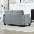 HOMCOM 138 cm Chenille Fabric Loveseat Sofa with S-springs