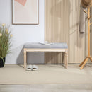 HOMCOM End of Bed Bench Tufted Upholstered Foot Stool