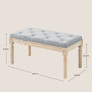 HOMCOM End of Bed Bench Tufted Upholstered Foot Stool