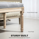 HOMCOM End of Bed Bench Tufted Upholstered Foot Stool
