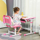 HOMCOM Kids Desk and Chair Set - Pink