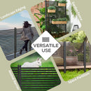 Outsunny Garden Fence with 2 Standing Ways, Metal Animal Barrier Fence