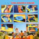 AIYAPLAY Inflatable Bounce House With Slide Pool/Ball Pit For Outdoor