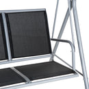 Outsunny-3 Seater Steel  Swing Bench - Black