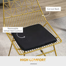 HOMCOM Dining Chairs Set Of 2, Metal Wire Kitchen Chairs With Back, Gold Tone