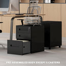 Vinsetto Lockable Mobile Filing Cabinet w/ 3 Drawers 39 x 48 x 60 cm