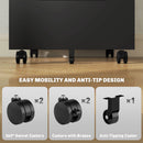 Vinsetto Lockable Mobile Filing Cabinet w/ 3 Drawers 39 x 48 x 60 cm