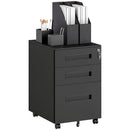 Vinsetto Lockable Mobile Filing Cabinet w/ 3 Drawers 39 x 48 x 60 cm