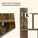 HOMCOM 5-Tier Ladder Shelf Display Plant Stand Home Ladder Rustic Brown
