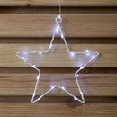 1.2m X 1.2m Light Up Star Pin Wire Christmas Curtain Lights With 303 White LEDs