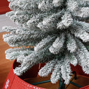 HOMCOM Artificial Pencil Christmas Tree With Snow Flocked Tips, Green