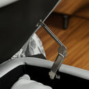 HOMCOM Storage Ottoman Bench, Linen Fabric Footstool with Steel Legs