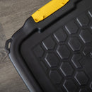 24L Heavy Duty Lockable & Stackable Storage Tub Chest with Clips in Black