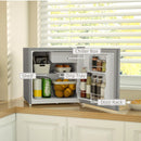 HOMCOM 46L Counter Top Fridge Mini Fridge with Lock Chiller Box
