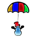 60cm Infinity Light up Hanging Parachute Snowman Christmas Decoration with Multi-Coloured LEDs