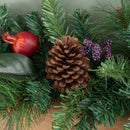 Festive Spice Christmas Garland with Pinecones and Faux Dried Fruit