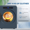 HOMCOM 5kg Portable Vented Tumble Dryer Machine With Timer, 6 Heat Settings
