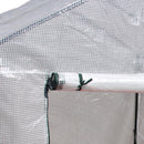 Outsunny Greenhouse for Outdoor w/ 2 Tier Shelf Roll-Up Zippered Door PE Cover Green