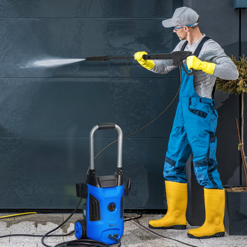 Outsunny 1800W Power Washer 150 Bar Pressure With Adjustable Nozzle