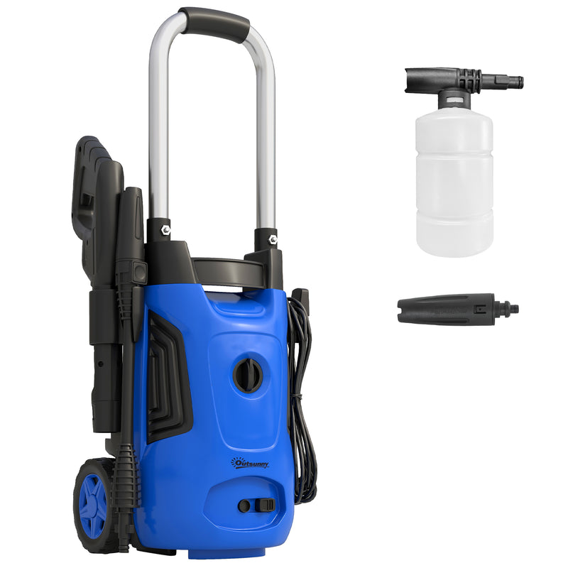 Outsunny 1800W Power Washer 150 Bar Pressure With Adjustable Nozzle