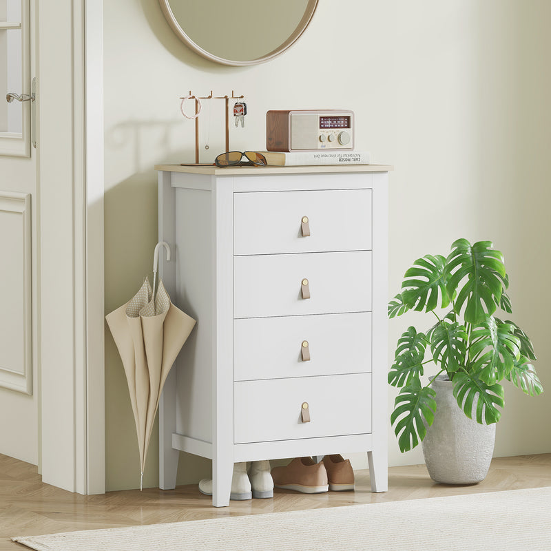 HOMCOM Bedroom Chest Of Drawers, Modern 4 Drawer Dresser