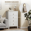 HOMCOM Bedroom Chest Of Drawers, Modern 4 Drawer Dresser