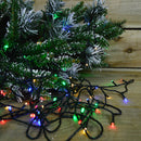 720 LED 57.5m Indoor Outdoor Christmas Multi Function Mains Operated String Lights with Timer in Multicoloured