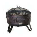 60cm Black Steel Fuego Deepbowl Outdoor Firepit