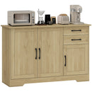 HOMCOM Sideboard with Soft-Close Doors, Modern Storage Cabinet Natural