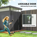 Outsunny 5.3 x 8.5ft Galvanised Steel Garden Shed with Roof Windows