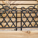 27cm x 47cm Plastic Garden Border Fence Edging with Lattice Design