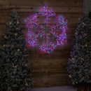 1.2m Twinkling Starburst Snowflake Christmas decoration with 960 Rainbow LEDs