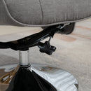 HOMCOM Upholstered Swivel Recliner Armchair with Ottoman, Grey