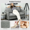 HOMCOM Two-Seater Sofa, Modern Small Sofa with Solid Wood Legs