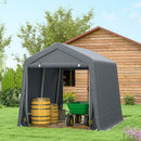 Outsunny Outdoor Garden Storage Shed Waterproof Bike Tent  W/ Zipper Doors