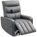 HOMCOM Electric Recliner Chair with Phone Holder, USB Charge Port, Grey